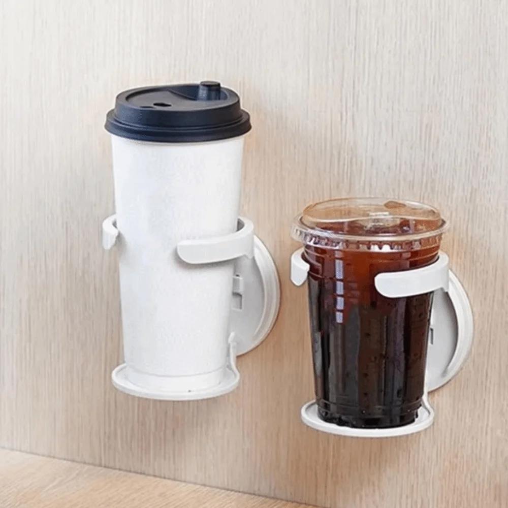 Detachable Wall Mount Cup Holder Waterproof Stable Foldable Mug Holder Multifunctional Space-Saving Desktop Bottle Rack Kitchen