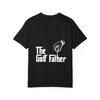 White T Shirt The Golf Father Text and Golf Club Graphic for Casual Wear