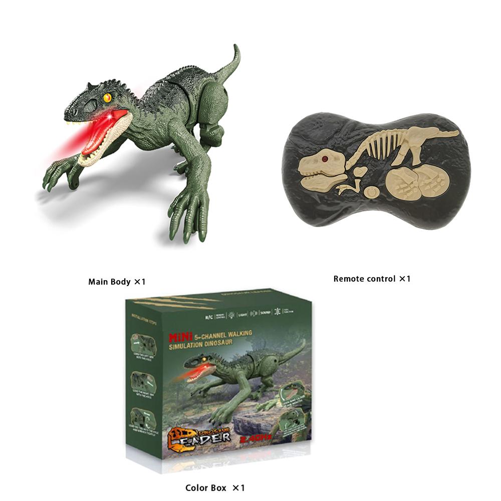 2.4GHz Remote Control Dinosaur Robot Walking And Roaring Mini Dinosaur Light And Sound Ideal Children s Birthday Christmas Gift