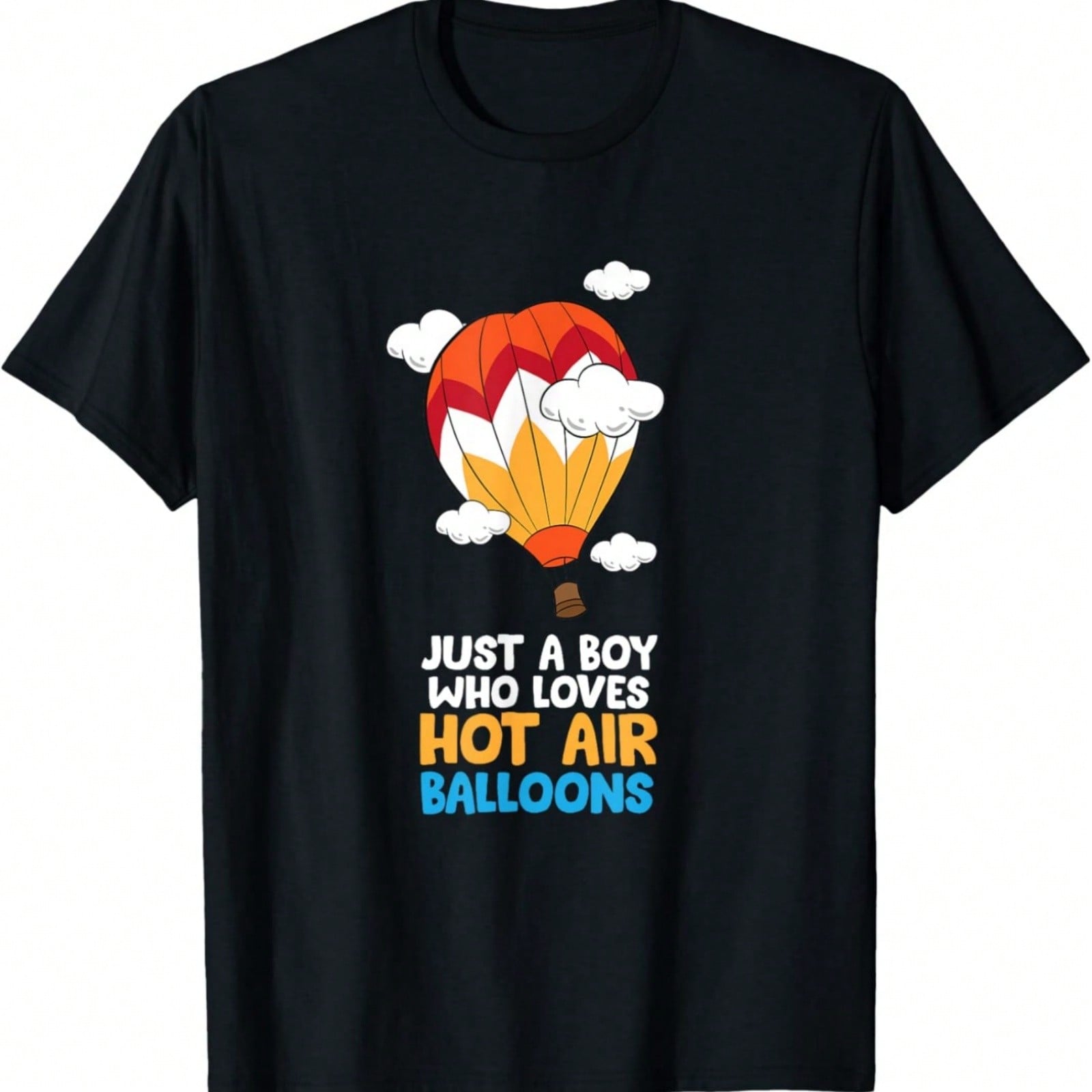 Just A Boy Who Loves Hot Air Balloons T-Shirt S разноцветный