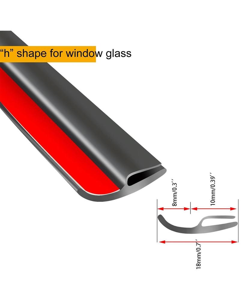 Car Door Window Seal Trim for E46 E60 E90 Car Windshield Seal Rubber Rear