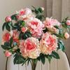Silk Peony Bouquet - Artificial Floral Arrangement for Home Decor & Photo Props