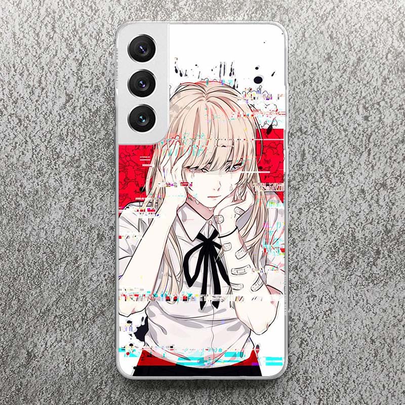 LEWD Sad Girl Japanese Anime Print Soft Case for Samsung Galaxy S25 S24 S23 S22 Ultra S21 Plus S20 FE Phone Shell S10 + Pattern