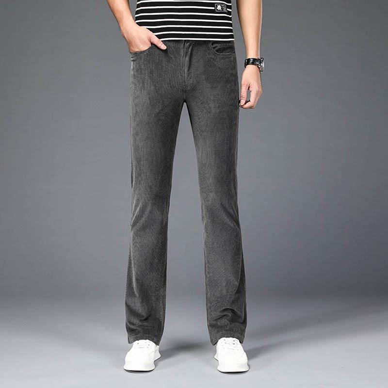 Men's Plus Size Corduroy Trousers Men's Flared Casual Pants