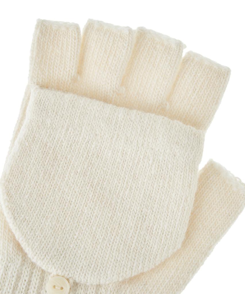 LEE Fingerless Knit Hand-Gathering Gloves Ivory