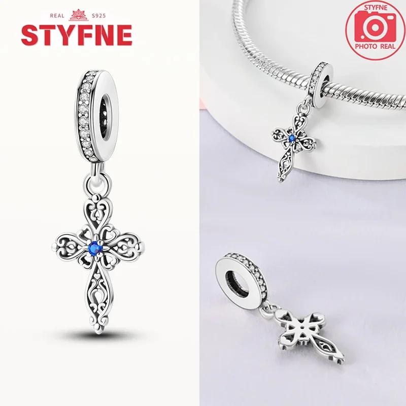 Copper Cross Charms Religion Heart Lucky Cross Beads Fit Original Bracelet Making Pendant For Women Fine Jewelry Gift Diy