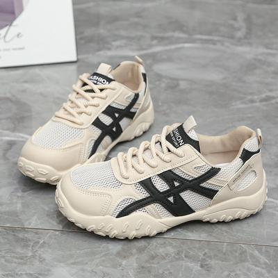 Thick-soled German Training Shoes Women's Summer Breathable Mesh Mesh Shoes 2025 New Leisure Sports Lightweight Thin Yellow Forrest Gump Shoes