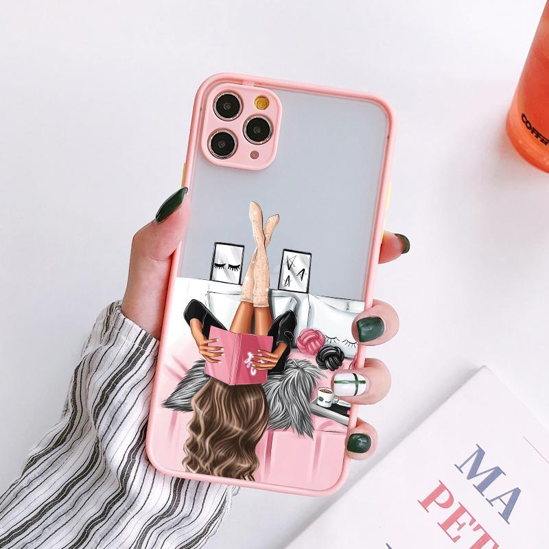 Mode Schönes Mädchen Hülle Für iPhone 16 7 8 Plus SE2 14 15 13 12 11 16 Pro Max Handyhülle Für iPhone X XR XS Stoßfeste Hülle
