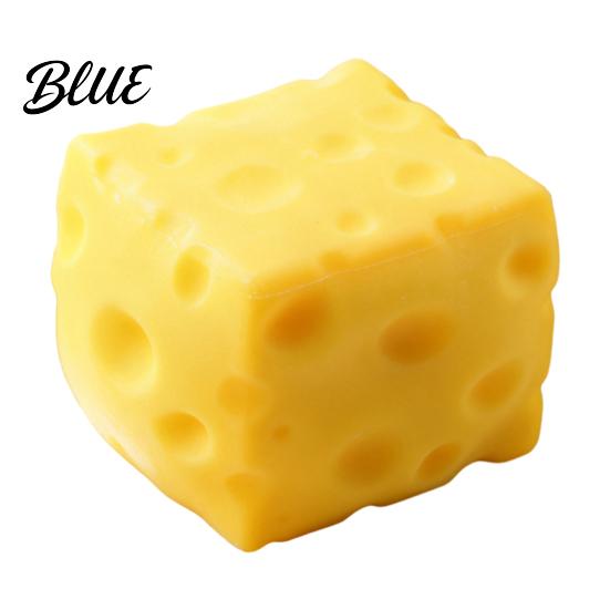 Cheese Squeeze Toy Large Stress Relief Block Fidget Relaxation Anxiety Focus Aid Ball Simulated Cube Sensory Soft Reliever