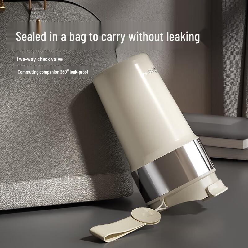 TOMIC Titanium Lid Insulated Coffee Mug, 450ml