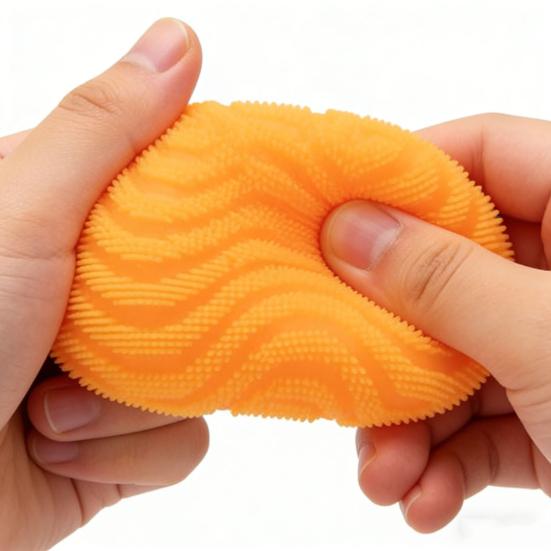 Texturovaná míček na odbourání stresu Měkký pružný chlupatý míček Mačkací hračka Proti úzkosti Přenosný Cestování Škola Kancelář Stresový míček Hračka na mačkání