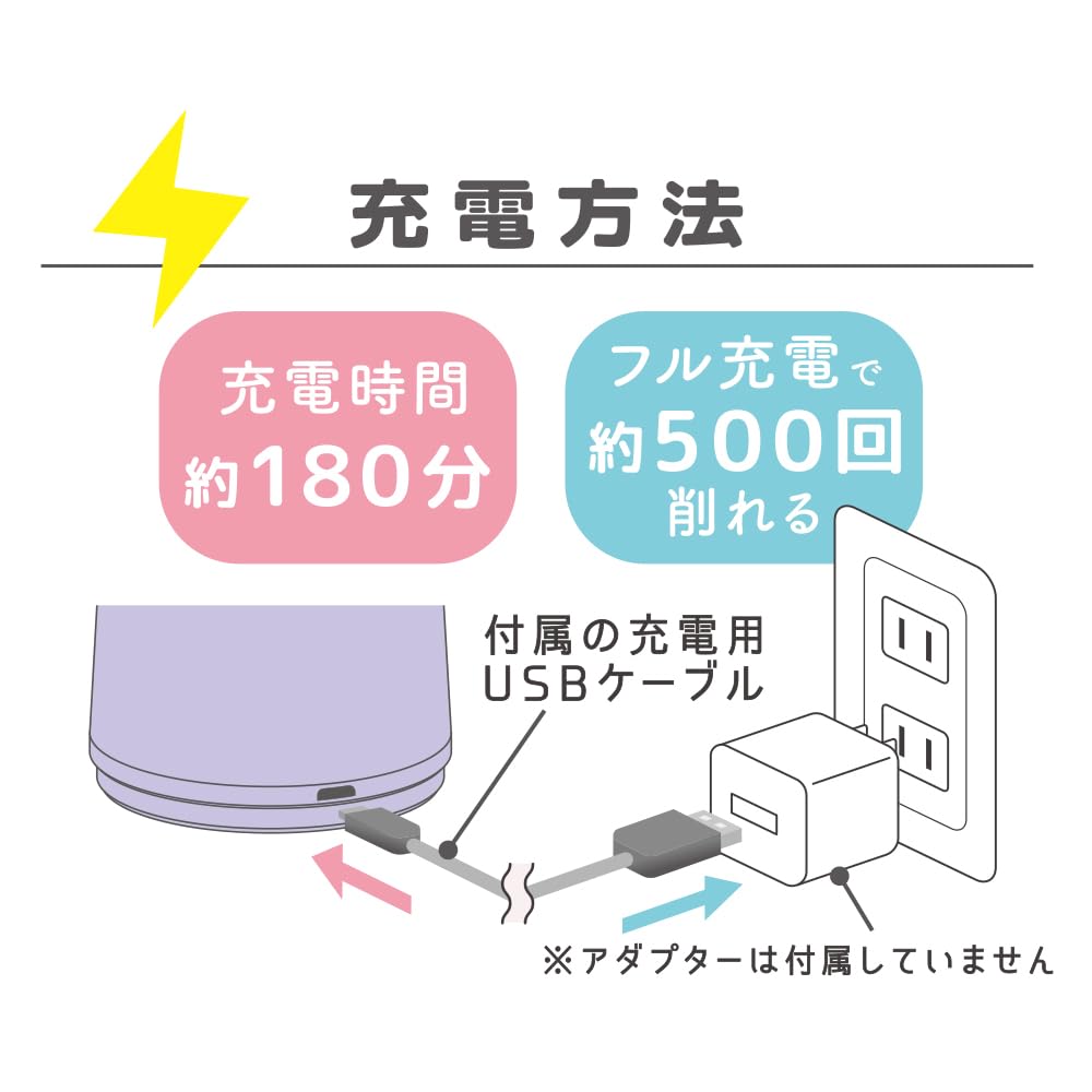 Devica Electric Pencil Sharp 043747 Sharpener, Meow, Blue, Rechargeable,