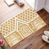 Christmas Entrance Rug Gingerbread House Floor Mat Dirt Scrubber Washable Vintage Holiday Doormat with Non-Slip Backing for Front Door Entryway Porch