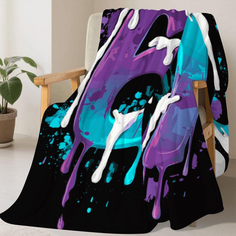 Number 67 blanket - Flannel four-season bedspread - Party decoration, charming gift, machine washable sofa  Washable Couch