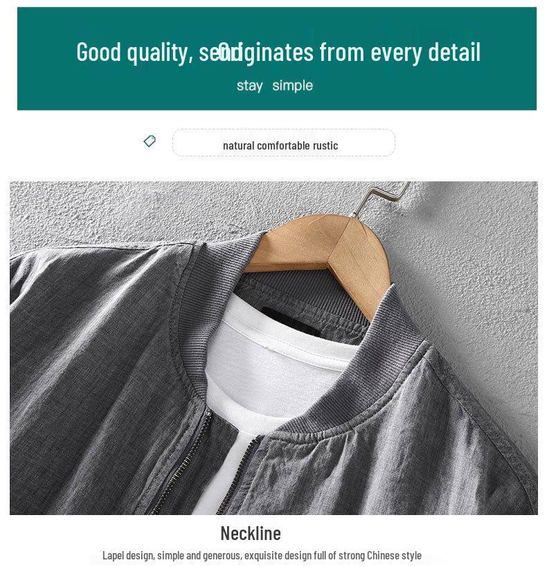 Men's Artistic Youth Long-Sleeve Linen Coat: Comfortable, Breathable, Versatile Casual Wear.