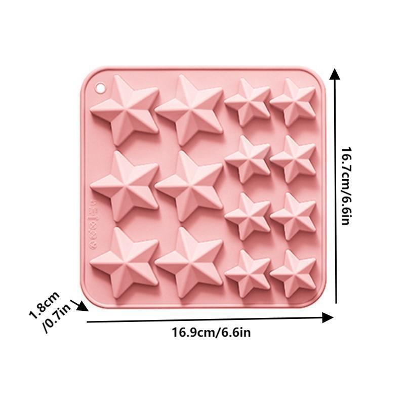 14-Cavity Five-Pointed Star Shape Silicone Chocolate Mold Creative Jelly Christmas Candy Diy Mold Ice Tray Dessert Baking Mold