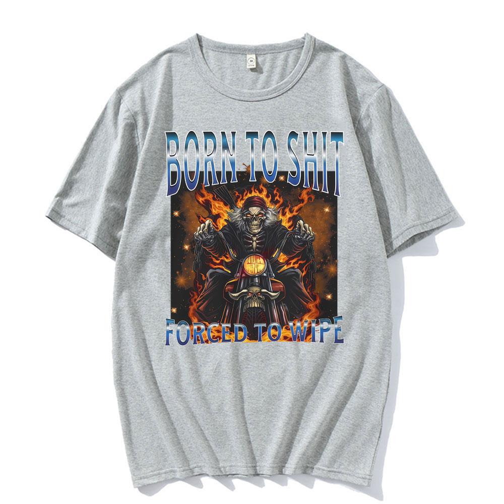 

Funny Meme Retro Skeleton Biker Graphic T Shirts Men Women Vintage Gothic Clothes T-shirts Short Sleeve Oversized Comfort Tshirt 5XL