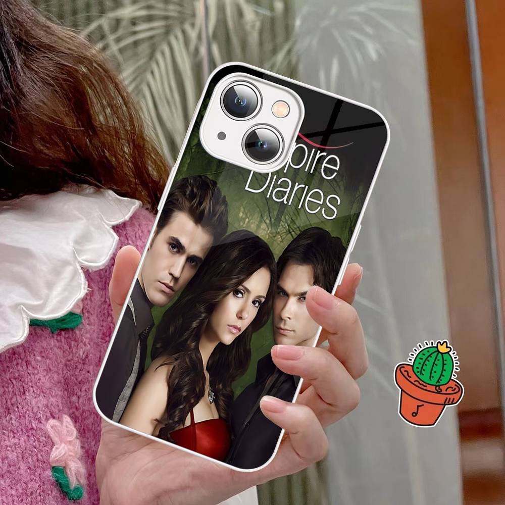 T-The V-Vampire Diaries Movie For iPhone 14 13 12 Mini 11 Pro XS Max X XR 14 Plus Tempered Glass Cover