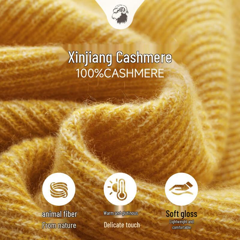 Zhaojun Women's 100% Cashmere High-Neck Cardigan