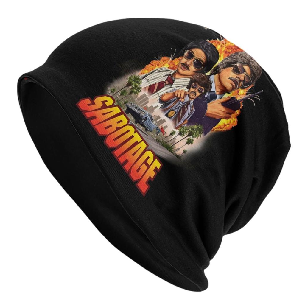 Unisex Bonnet Winter Warm Knit Hat Unisex Women Sabotage Beastie Boys Rap Rock Hip Hop Beanies Caps Adult Beanie Hats Ski Cap