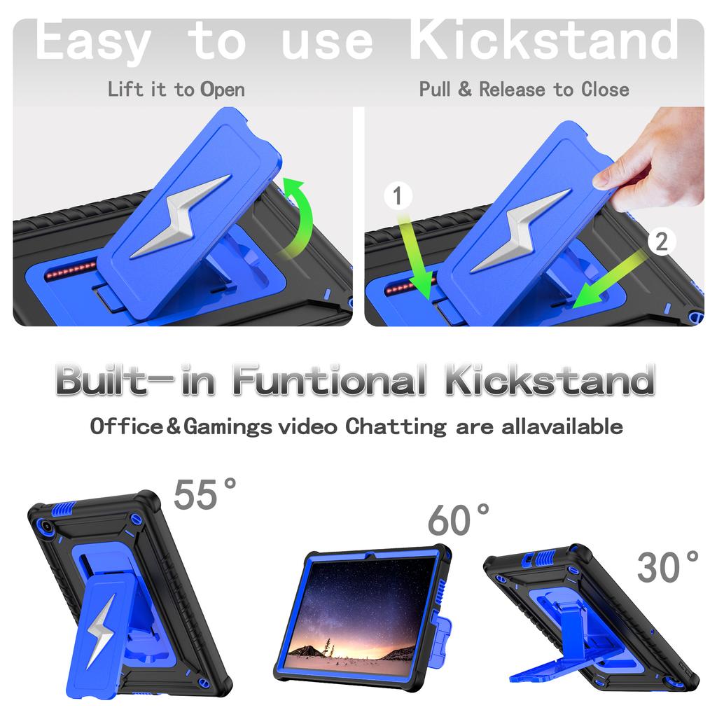 Armor Stand Case Universal for Lenovo Tab 10.1 2025 K10C Model TB311XU TB311FU ZAEH0019IN ZAEH0180IN ZAEJ0054IN Heavy Duty Cover