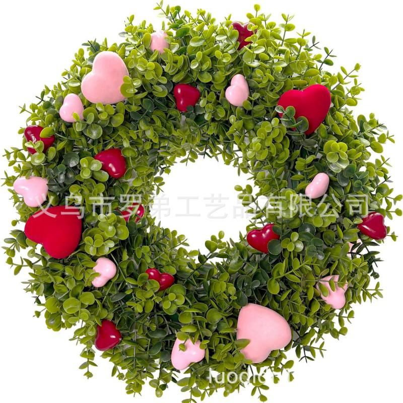 Artificial Flower Wreath Easter Valentines Day Hotel Restaurant Door Decorations