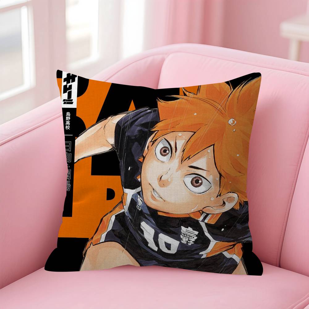 H-H-Haikyuu Anime Volleyball Pillowcase Toon Gift Cushion Cover Bedroom Home Sofa Chair Seat Decor Pillow Case