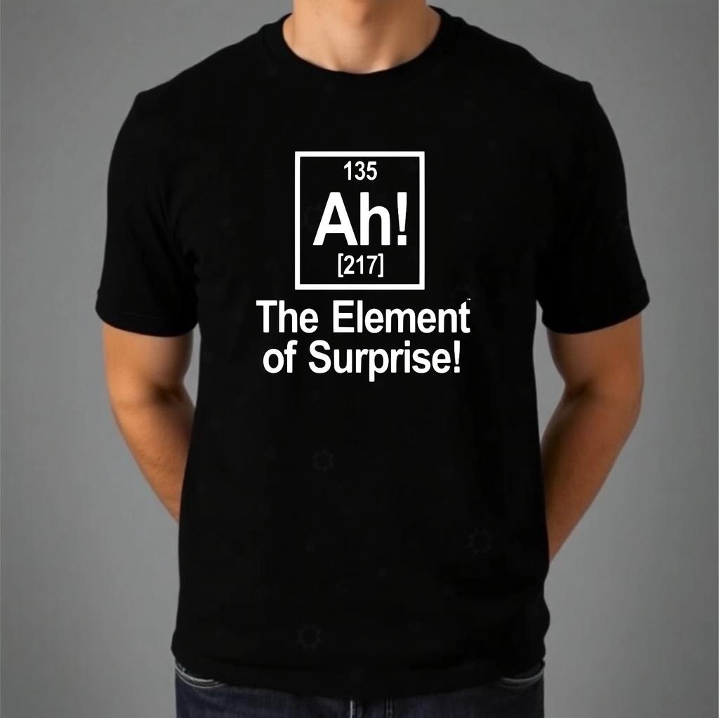 Överraskningsmomentet T-shirt Rolig Periodiska Systemet Labor Topp Ny Herrpresent T-shirt 1