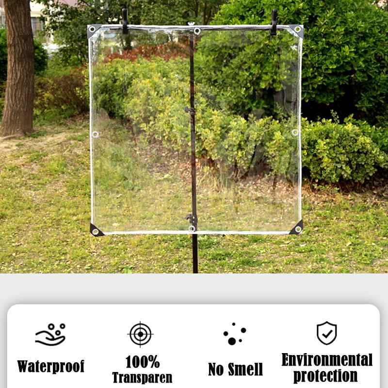 0.35/0.55MM Thickness Transparent PVC Tarpaulin Rainproof Cloth Balcony Windows Awning Tarp Pet House Waterproof Cover Tarpaulin
