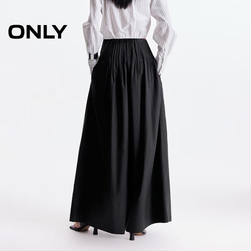 ONLY Women's 2025 Summer Layered Pleated Wide-Leg Trousers