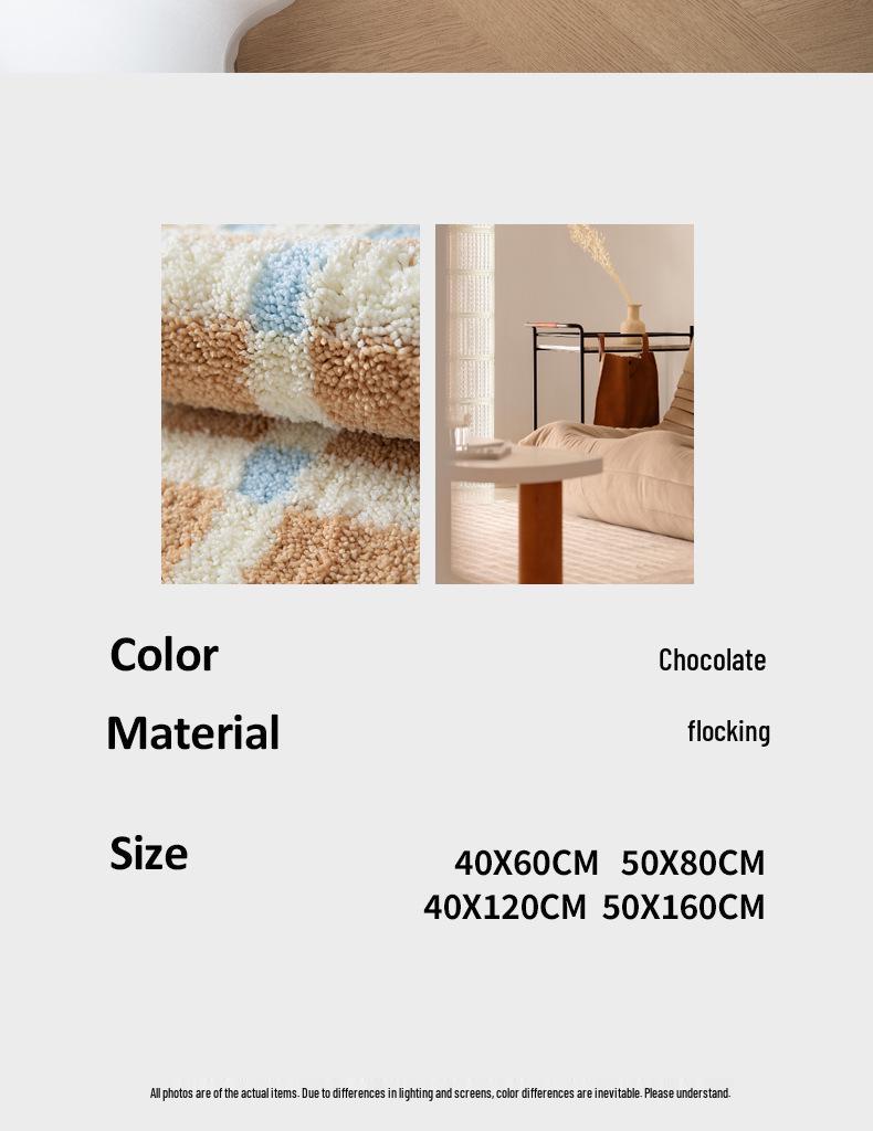 Plush Bedroom Carpet: Dirt-Resistant, Easy-Clean, Non-Slip, Water-Absorbing Floor Mat for Bedside or Bay Window.