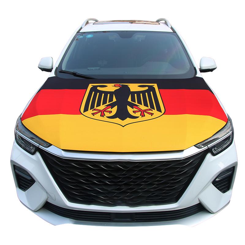 Germany Flag Car Engine Hood Cover Coat of Arms of Germany Flag For Decoration 115x160cm-3.8x5.3ft
