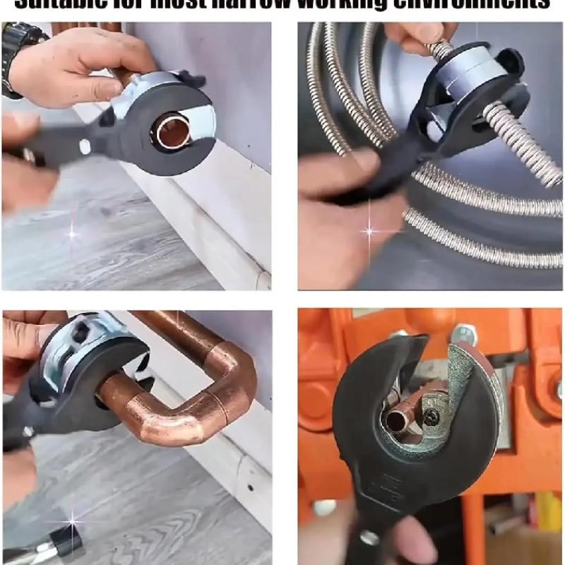 Ratcheting Pipe Cutter 2in1 Close Quarters Tube Compact Cutter Large Bearing Type Pipe Ratchet Cutter Ratcheting PvcCutter