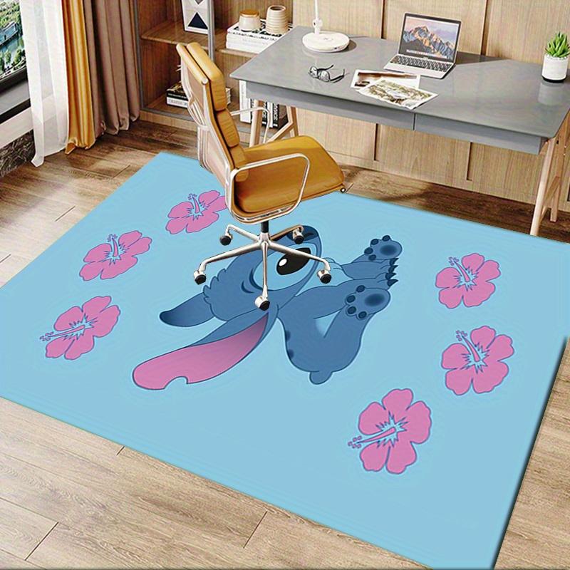 Office Rug Stitch, Flowers theme 3D Printed Anti-Slip Rug-Machine Washable for Living Room