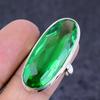Tsavorite Gemstone Handmade 925 Sterling Silver Jewelry Ring Size 6 U8y54