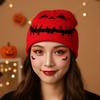 Soft Texture Halloween Knitted Cap Knitted Fabric Hip Hop Skullcap  Daily Commute