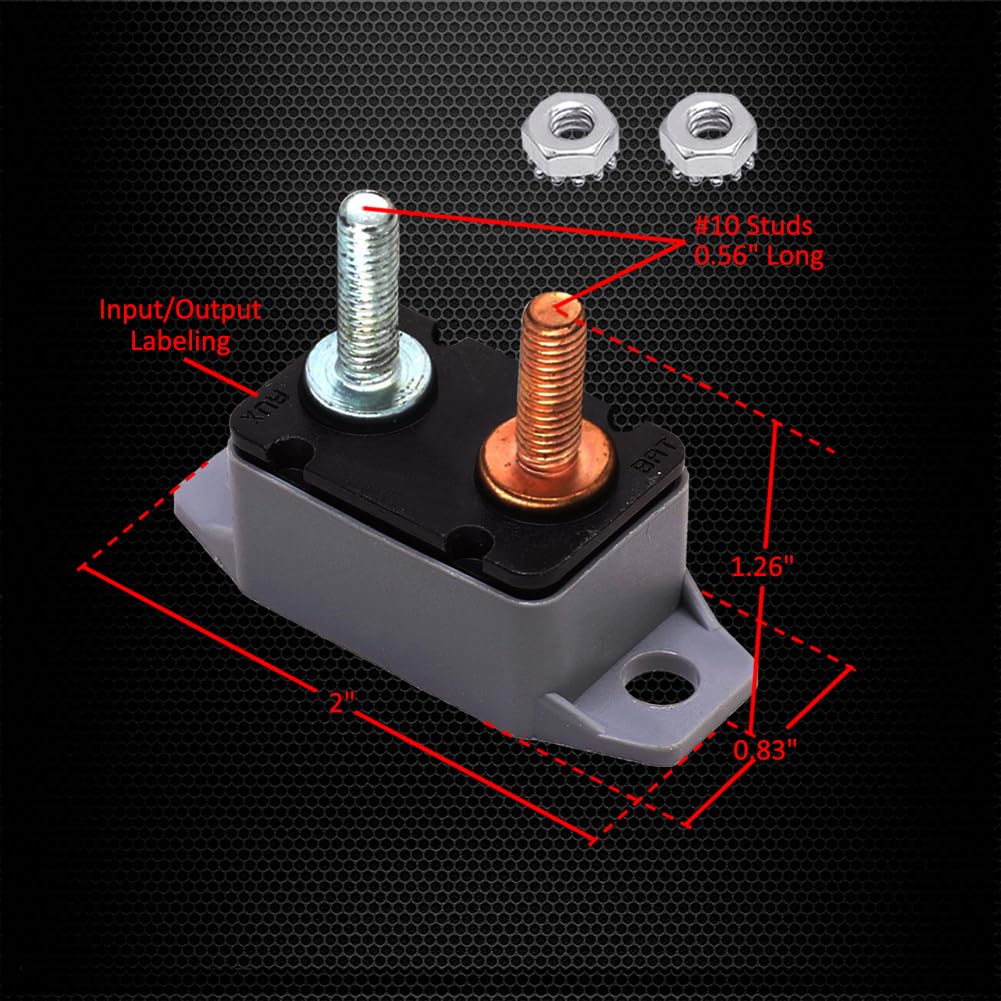 Ampper DC - 24V Auto Reset Circuit Breaker Circuit Breaker Over Current Protection