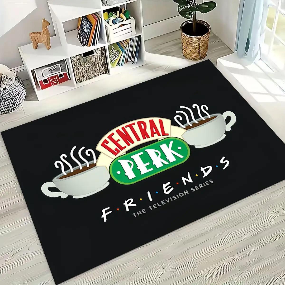 

Classic Friends Central Perk Sign TV Rug for Bedroom Living Room Sofa Home Doormat Decor Carpets for Living Room Bedroom Carpet 50x80cm