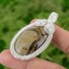 Daughters Day Deal Natural Septarian 925 Silver Wire Wrapped New Pendant Jewelry