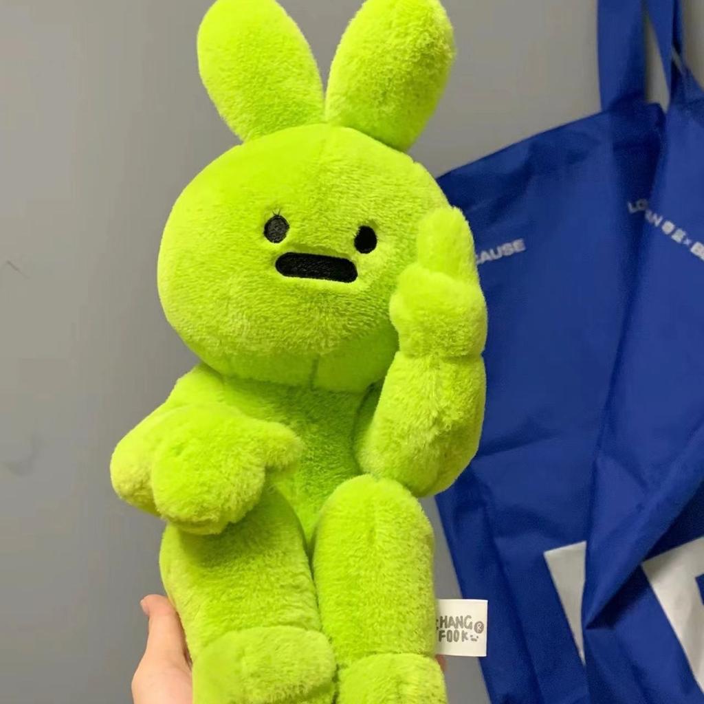 Funny despise rabbit creative niche friendly gestures rabbit plush toy doll doll gift men and women