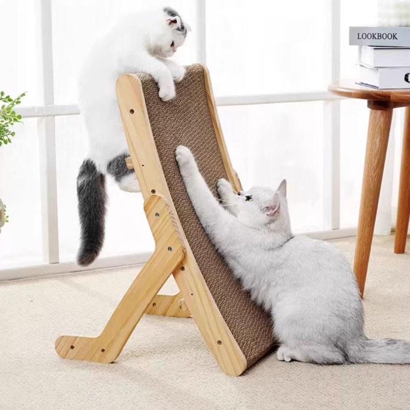 Wooden Cat Scratcher Board Detachable Lounge Bed Cat Scratching Post Grinding Claw Toys Scrapers for Cats Pet Products