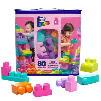 MATTEL MEGA BLOKS Mega Blocks for Ages 1 and Up Plenty of 80 Block Packs Pink 1 Year DCH62 [Block Set] [From Old] [Present]