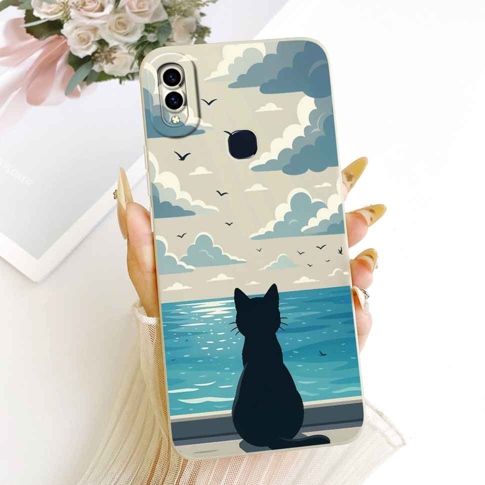 6.3" For Vivo V11i Cover Cute Cat Rabbit Protective Shockproof Case Vivo V11i V 11i 1806 VivoV11i Soft Silicone Phone Casing