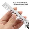 Foldable Comb Stainless Steel Practice Training Butterfly Knife Comb Beard Moustache Brushe Salon Hairdressing Hair Styling Tool