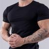 Men's Slim Fit Short Sleeve Cotton T-Shirt - Elastic, Round Neck, Breathable, Half Sleeve, Ideal for Autumn/Summer Sports & Fitness.