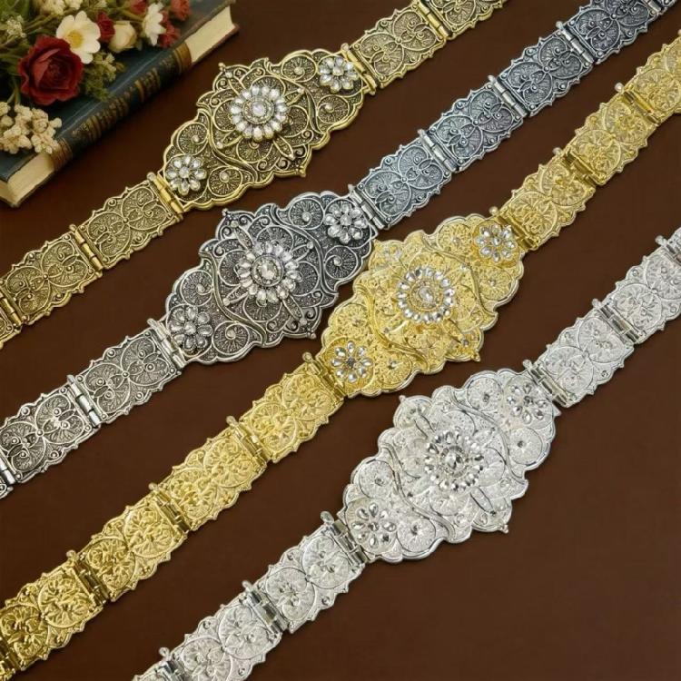 Sturdy Engraved Metal Belt Showcasing Exquisitely Caucasian Folk Art Design Celebration Girdle For Most Ages