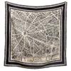100% Mulberry Silk Scarf 90cm Square Twill Weave Paris Print Women