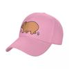 Walking Wombat With White Flowers Baseball Cap Wild Ball Hat Sun Hat Thermal Visor Baseball For Men Women's