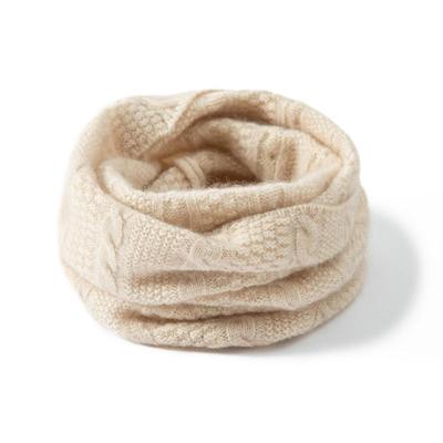 Unisex 100% Pure Kasjmier Gedraaide Gebreide Sjaal: Warme Winter Nekbedekking & Faux Kraag.