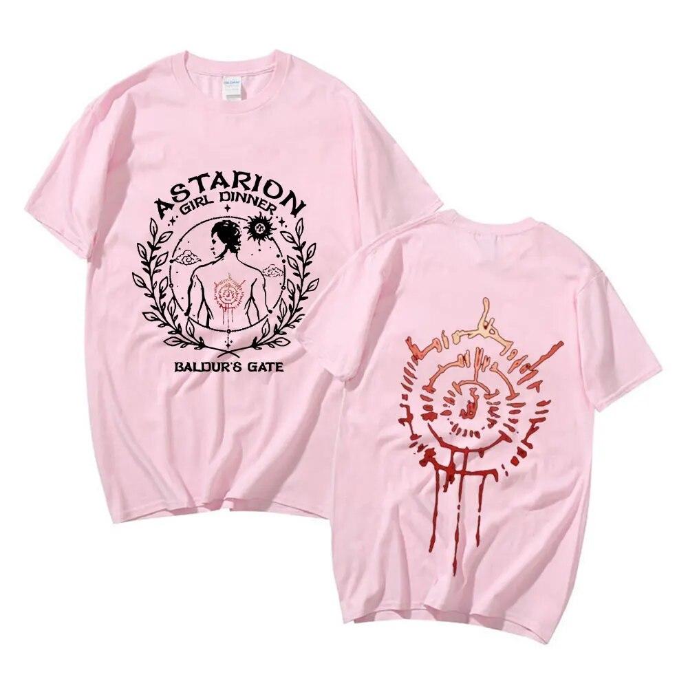 Heißer 2023 Astarion Doppelseitige Grafik T Shirt Unisex Frauen Mode Ästhetische Kleidung T-shirt Übergroßen T Shirts Tops Streetwear